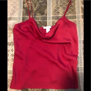 Satin cowl neck top
